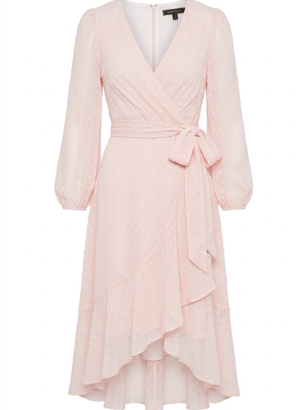 TOMMY HILFIGER Clip-Dot Chiffon Midi Dres - size 6 P